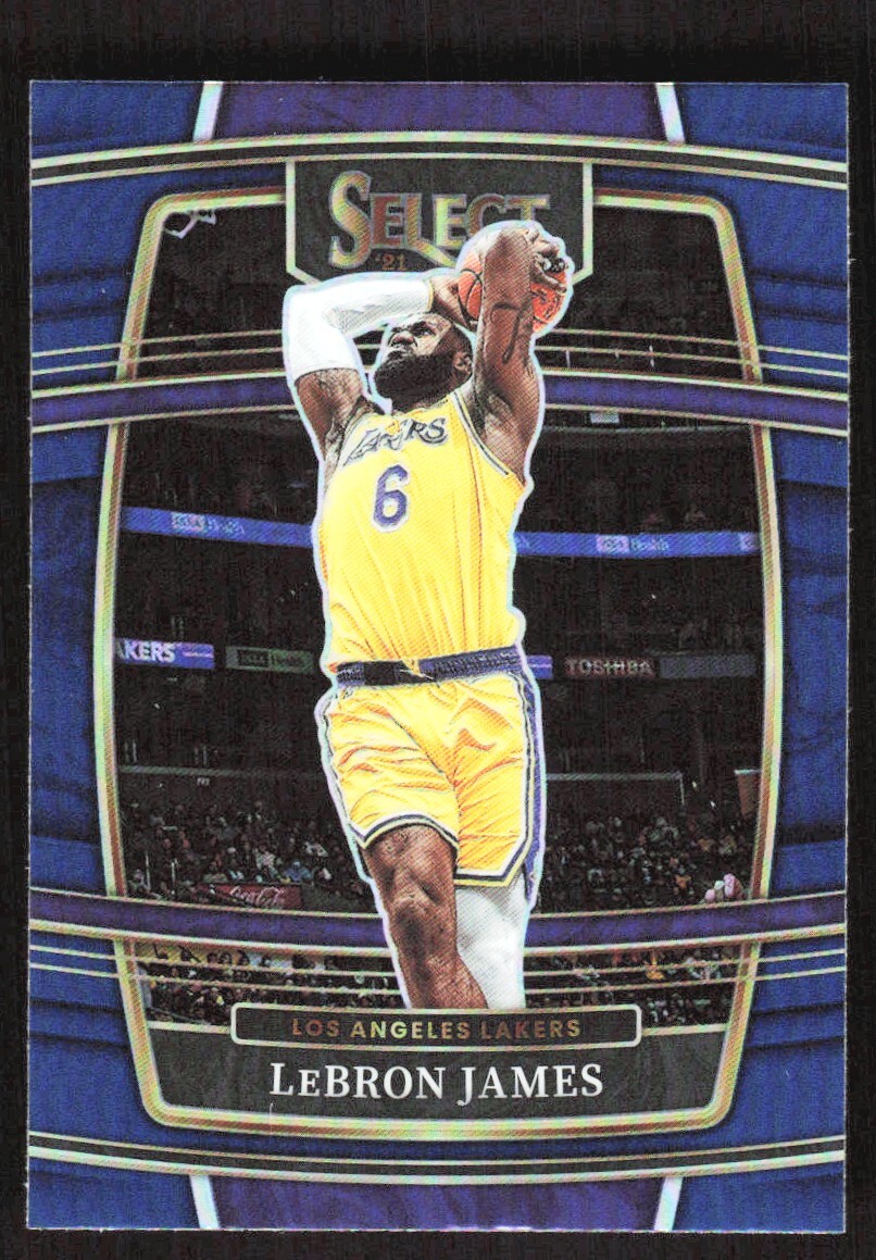 2021-22 4235A Panini Select Blue PRIZM LeBron James Los Angeles Lakers #100
