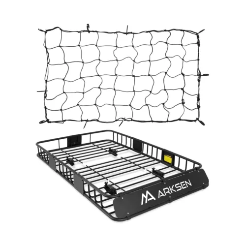 ARKSEN 64 x 39 Inch Universal 150LB Heavy Duty Roof Rack Cargo with Cargo Net...