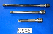 SNAP-ON TOOLS 3 PIECE 1/2 DRIVE KNURLED EXTENSIONS 5, 8, 11 INCH