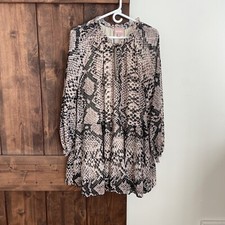 Show Me Your Mumu Birdie Mini Dress Womens Medium Snake Print festival lined