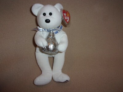 TY MWMT HUGSY THE BEAR BEANIE BABY- WALGREEN'S- I00TH ANNIV. OF HERSHEY'S KISS
