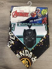 Marvel Avengers 2PK Bandana 17.5  X 17.5" Wakanda Forever Black Panther NEW NWT