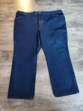 VINTAGE Lee Riders Jeans Mens 54x30 Blue Denim Union Made In USA Cotton
