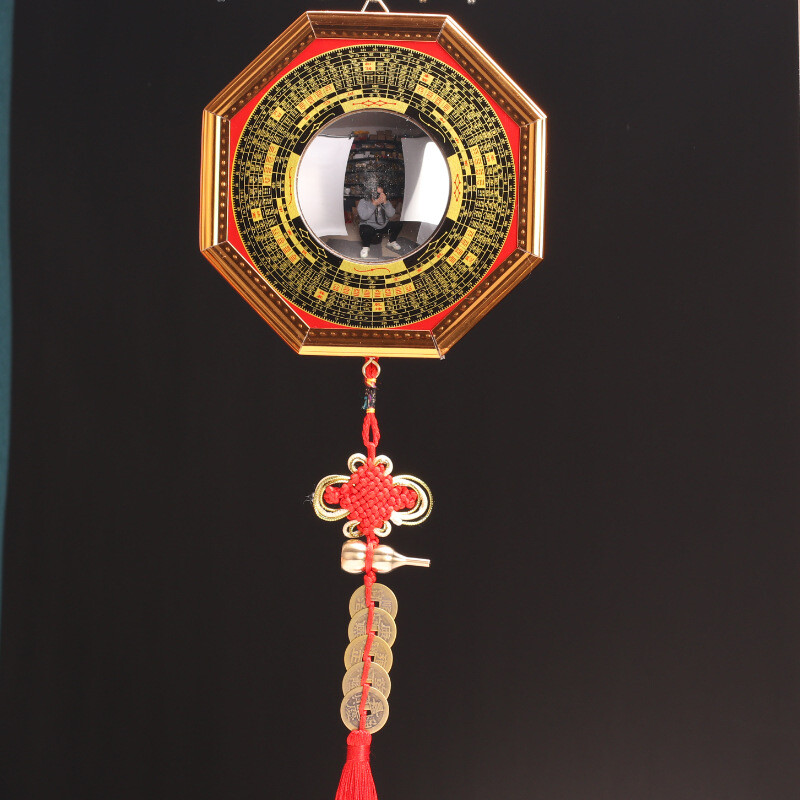 Chinesisch Bagua Feng-Shui Spiegel Taiji 8 Hexagrams Glück Segen Wand Dekoration