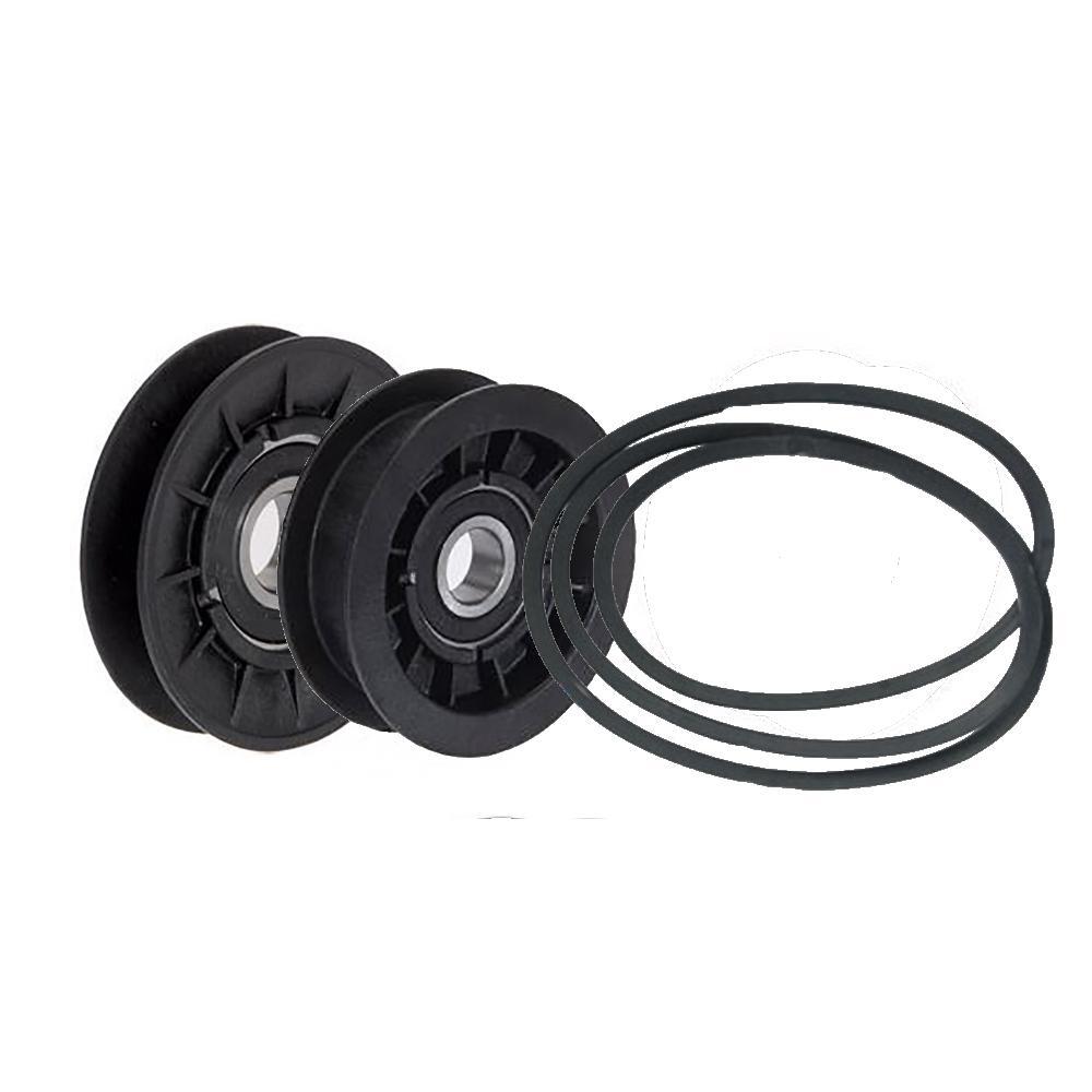 Idler Pulley Kit with Transmission Drive Belt for John Deere L105 L107 L108 L110