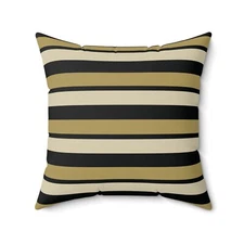 Teak Striped Indoor Decorative Throw Pillow
