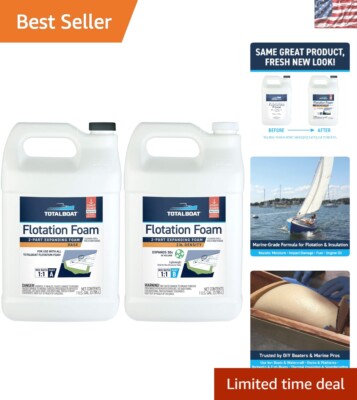 Total Boat 2 Lb Density Marine Expanding Foam Kit - 2 Gallon, Fast-Setting