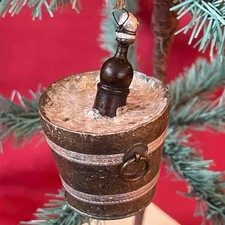 ANTIQUE c.1900 GERMAN DRESDEN CANDY CONTAINER ORNAMENT : CHAMPAGNE BUCKET