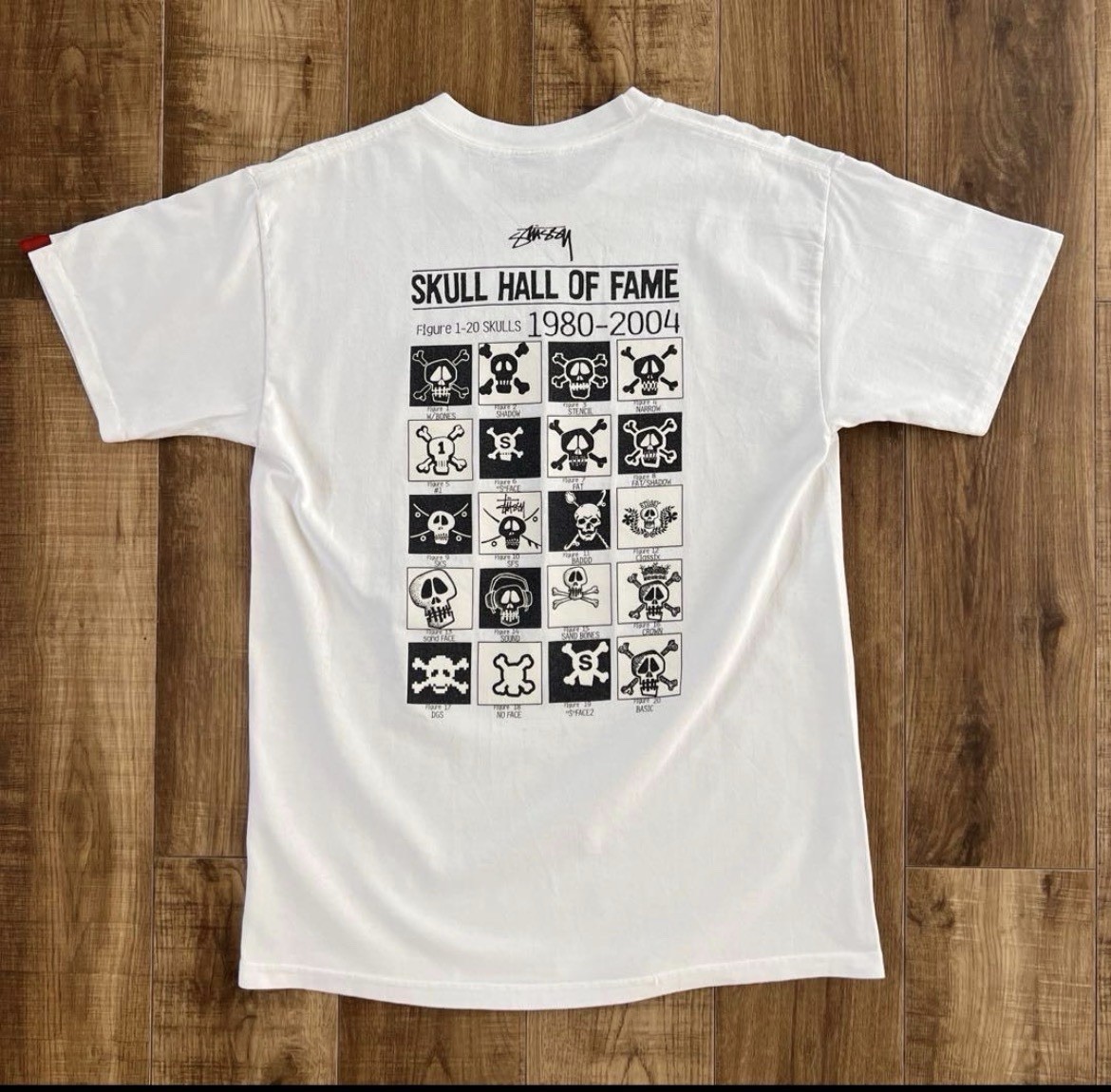Stussy Skull Forever Tee Red Label 2004 Archive Hall of Fame White