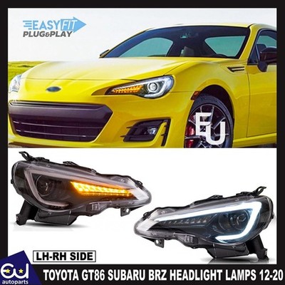 HEAD LIGHTS LAMP FOR TOYOTA GT86 SUBARU BRZ LED SEQUENTIAL INDICATOR