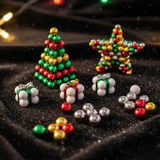 Bunte magnetische Weihnachtskugeln Set 5mm Dekor DIY Kühlschrank-Ornamente