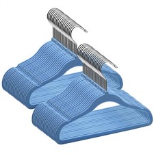 Velvet Baby Hangers for Clothes, Blue Velvet Hangers 50 Pack for Infant, Kids...