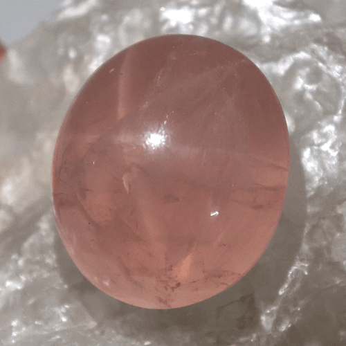 Cuarzo Rosa Estrella Natural 180 CT - Cúpula Alta 33MM Cabujón - Piedra Preciosa de Coleccionista - Imagen 7 de 11