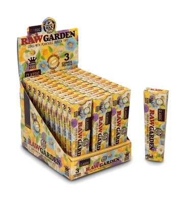 RAW Garden Cones King Size - 30 Packs Full Box 90 Cones Per box