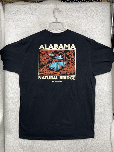 Lotto Camicie Columbia Uomo 2XL Blu Nero Grafiche Tees Alabama Natural Bridge - Foto 11 di 19