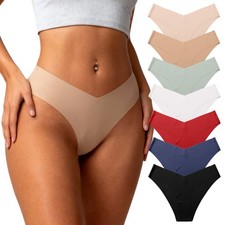 Women Low Waist Ice Silk Sexy Seamless Thong ...