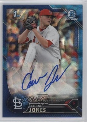 2016 Bowman Draft Chrome Pick Blue Wave Refractor 102/150 Connor Jones Auto 4m6
