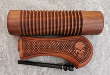 MOSSBERG SHOCKWAVE 590 MODEL 12 GA. FOREND & WOODSTOCK WALNUT WOOD FURNITURE SET