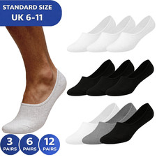 Mens Trainer Liner Ankle Socks Invisible Cotton Low Cut No Show Socks UK 6-11