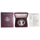 1992-S Proof $1 American Silver Eagle Box, OGP & COA