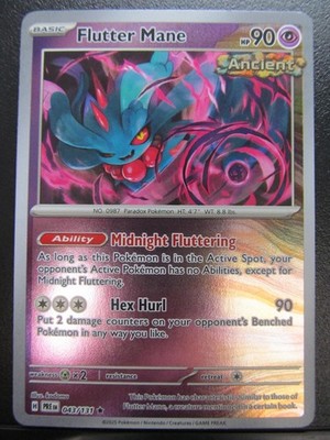 Prismatische Entwicklungen 043/131 Flutter Mane rare reverse holo Karte english