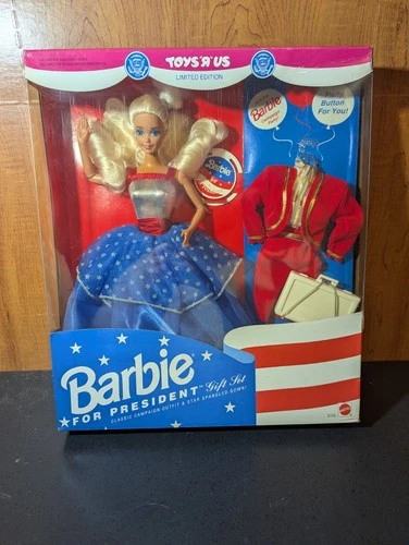 Vtg Barbie For President Gift Set 1991 Mattel Toys R Us Limited Ed. #3722 NRFB