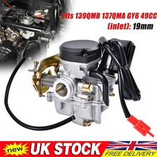 GY6 Carburetor 19mm Carb 4-Stroke Electric Choke for 139QMB 137QMA ATV Dirt Bike