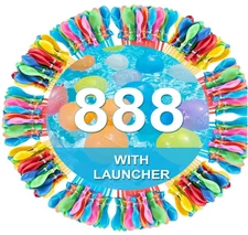 888 PCS Water Balloon Set w/ Quick Fill Nozzle - Perfect for Outdoor Summer Fun!