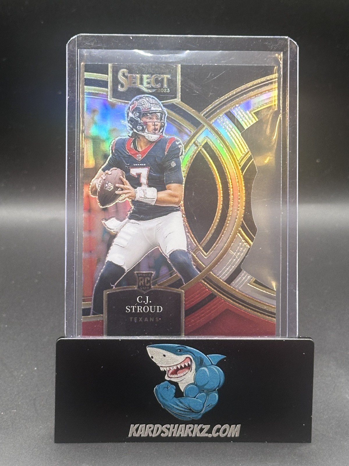 2023 Panini Select - Premier Level Black & Red Prizm Die-Cut #183 C.J. Stroud RC