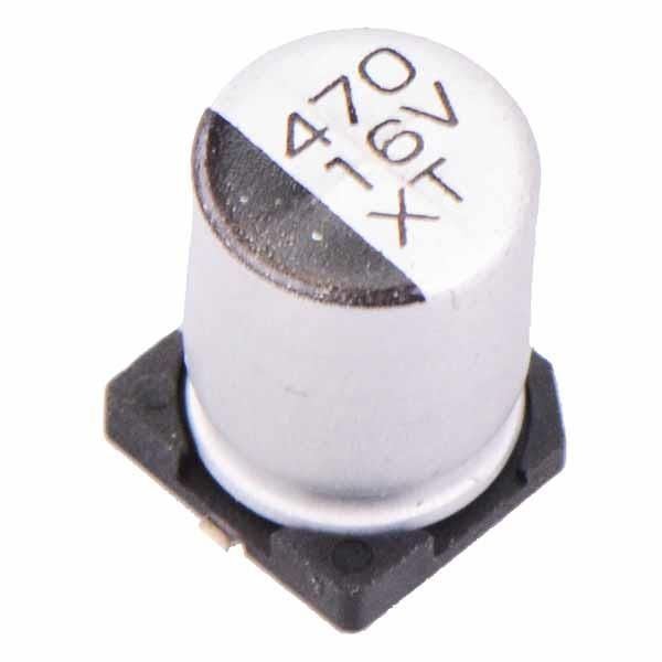 10 x 470uF 16V SMD Aluminium Electrolytic Capacitor 105°C