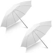  2 Pack Photography Umbrella Diffuser Kit,43"/110cm White Translucent Soft U...