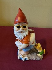 Outdoor Puppy Bites Gnome Garden Statue