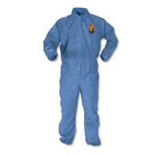 KleenGuard 45003 A60 Ankle Back Coveralls Elastic-Cuff - L, Blue (24/Carton) New