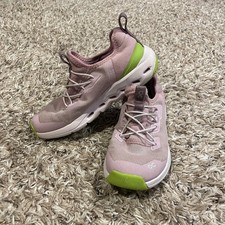 On Running Cloudleap Shoes Youth Sz K1 Pink Green Lightweight Athletic Sneakers