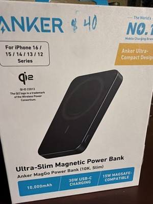 Anker MagGo Power Bank 10000mAh Magnetic Charger 15W Qi2 Certified iPhone 16