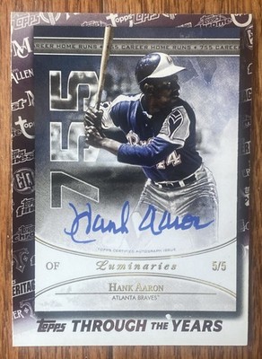 2021 Topps HANK AARON | Topps Through the Years Facsimile Reprint | #TTY-15 | NM