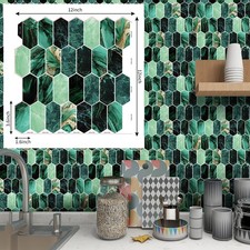 10pcs Peel and Stick Backsplash Thickened Tiles, 12''x12'', Cover 10 Sq.Ft.