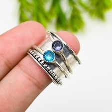 Handmade 925 Sterling Silver Beautiful Spinner Ring For Gift