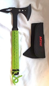 MTech Axe - Green Braided Nylon Handle-MT-AXE8G  14 ¼"- Overall. 6 7/8" Axe Head