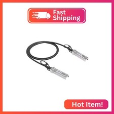 QSFPTEK 10G SFP DAC Cable, 0.5m 2ft 10gbe SFP Passive Direct Attach Copper Tw