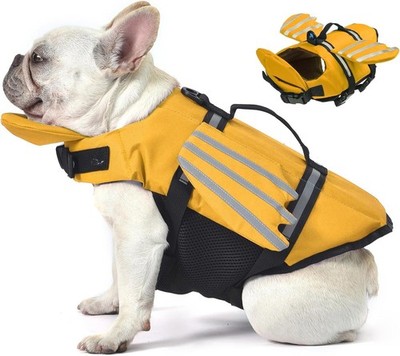 Dog Life Jacket Preserver Flotation Vest Adjustable Heavy Duty Safety Float