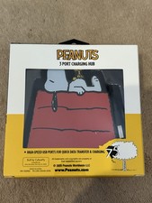 NEW, Peanuts Snoopy 3 Port Charging Hub