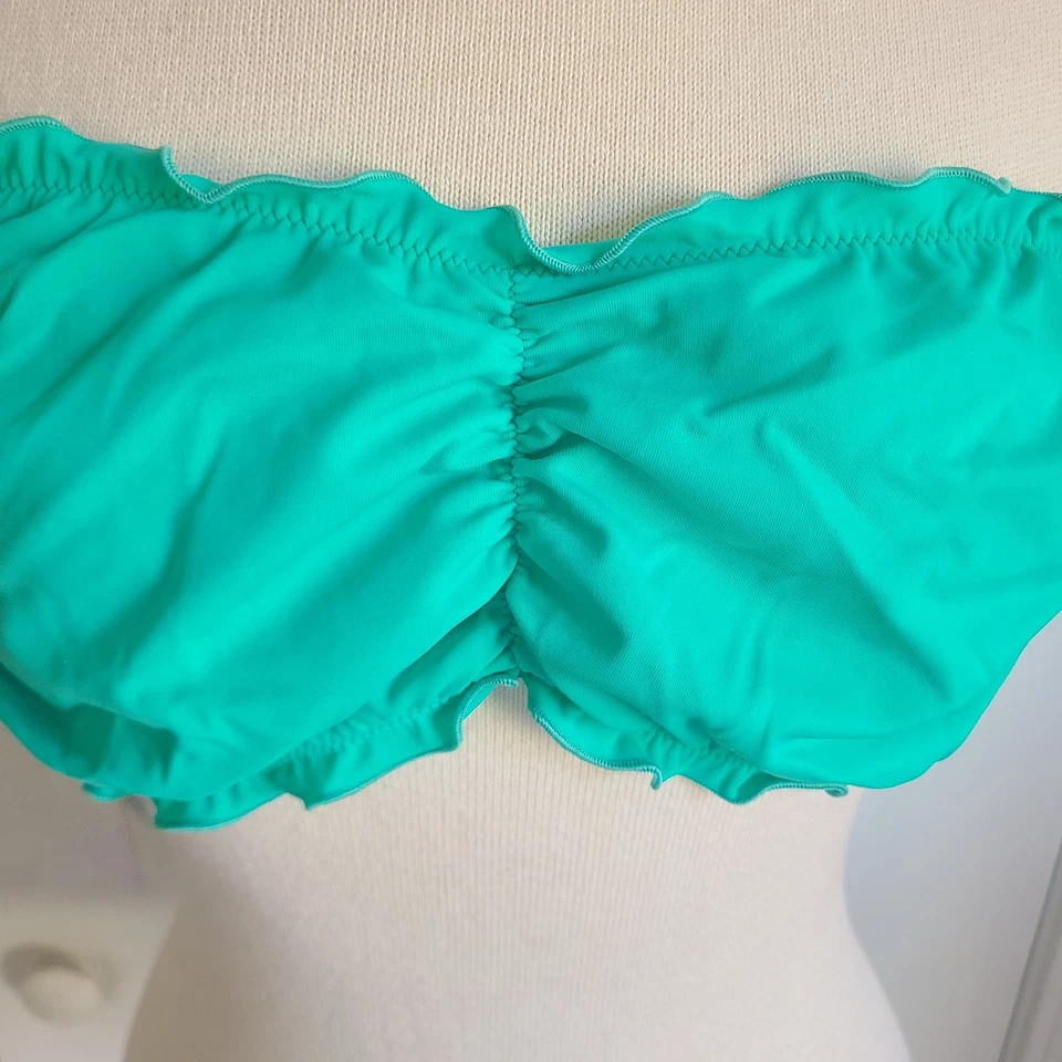 Guess Y2K 闪亮比基尼上衣 XL 码头巾拉斯维加斯泳池派对泳装水钻 — 第 3/4 张图片