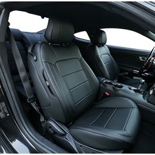 Car 5-seat Covers Cushion Protector Pad For Ford Mustang Coupe 2015-2026 Black