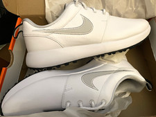 Nike Roshe G PRM Golf Trainers Spiked Leather White/Black/Grey UK 9 EU 44 B NEW