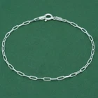 925 Sterling Silver Paperclip Bracelet | Minimalist Silver Chain Bracelet