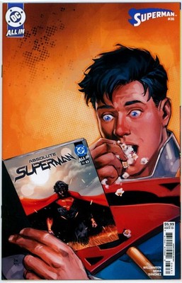 SUPERMAN #36 C - 2026 - Rod Reis Variant Cover - reading ABSOLUTE #1 by Sandoval
