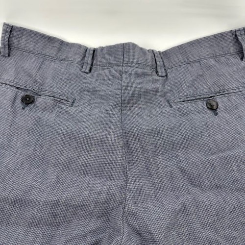 The Men's Store at Major Dept Store Linen Micro-Houndstooth Sport Shorts Navy-40 - Bild 7 von 7