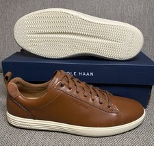 COLE HAAN Grand Crosscourt Men's 8.5 M British Tan Leather Causal Sneaker C36924