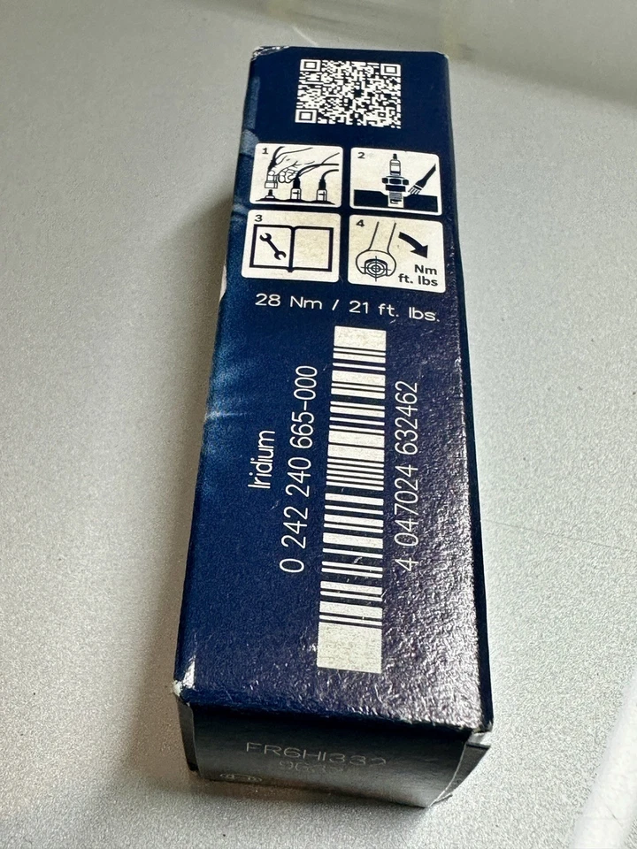 4x Spark Plug Bosch 242240665 	FR 6 HI 332 / 96335 Fits A3 Golf Leon Rapid 05-18 - Image 4 of 4